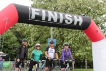 WWR Ian Bannister, Pam Rawlings and friends after riding back from London